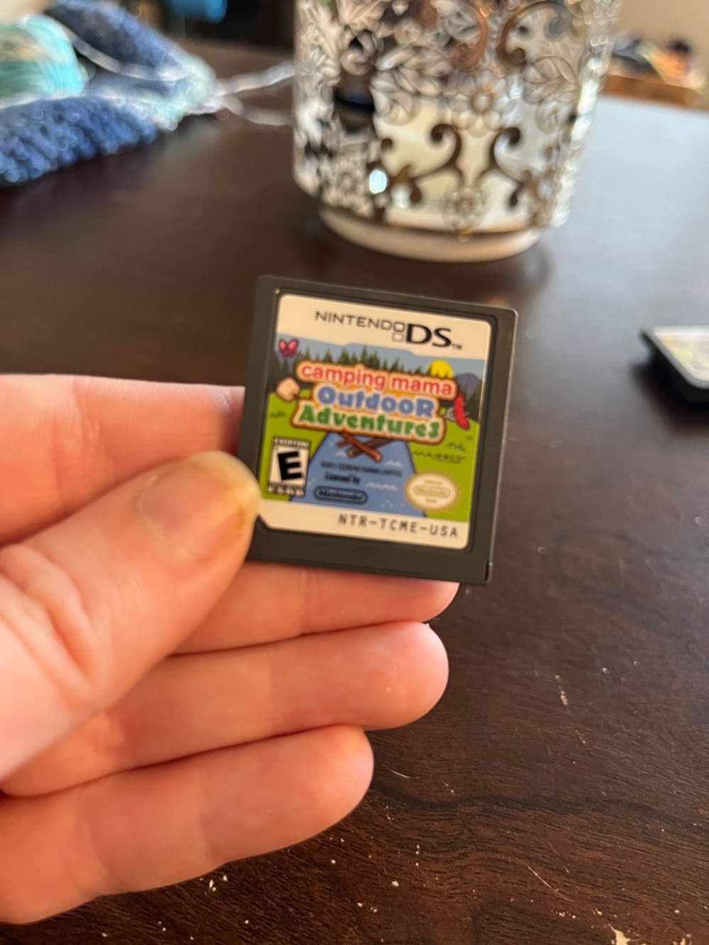 Nintendo DS Game Cartridge with Black Shell and Colorful Label